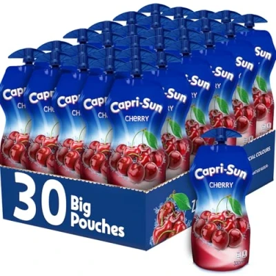Image of Capri Sun Cherry (30 x 330ml Bulk Multipack) With Resealable Cap And Nothing Artificial