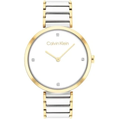 Image of Calvin Klein Analogue Quartz Watch for women with Carnation gold colored Stainless Steel bracelet 25200140