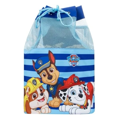 Image of Paw Patrol Bag Boys Swimming Chase And Marshall Childrens Swim One Size Blue