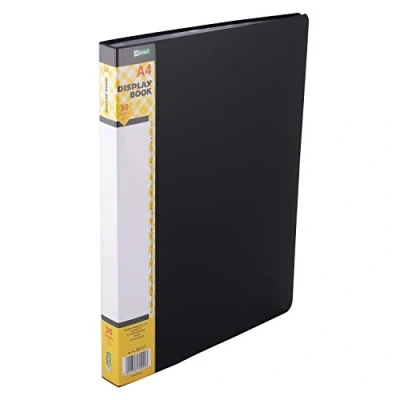 Image of D.RECT Display Book PP A4, 30 Sleeves, Folder, Solid, Presentation Offer Black