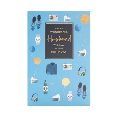 Image of UK Greetings Birthday Card for Husband Wonderful Design Thinking of You Range