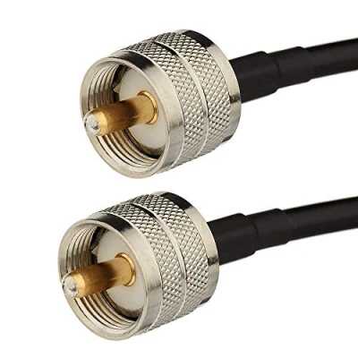 Image of Superbat UHF PL259 RG58 Cable 1.5m/5FT Male to CB Digital Radio 50ohm Low Loss Coaxial for CB&amp;Ham Radio, Antenna Analyzer, Dummy Load, SWR meter etc.
