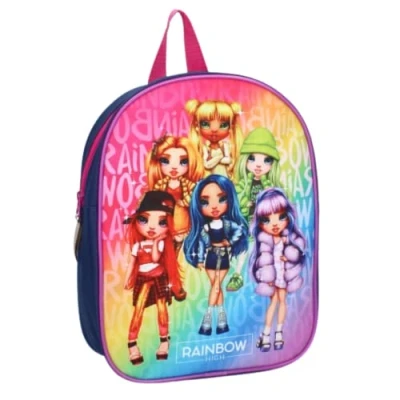 Image of mybagstory Backpack Rainbow High Blue Children School Kindergarten Nursery, Girl&#039;s Bag Size 29 cm Adjustable straps, Pink, S