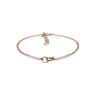 Image of Elli Women&#039;s 925 Sterling Silver Gold plated Circle of Life Bracelet Length 17 cm