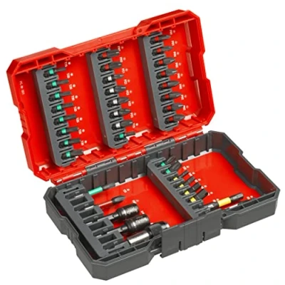 Image of KWB BIT Box for Impact/Impulse Wrench 37 Piece Set with Holder and Shock Resistant SOCKETS, E C 44626 SHAFTS