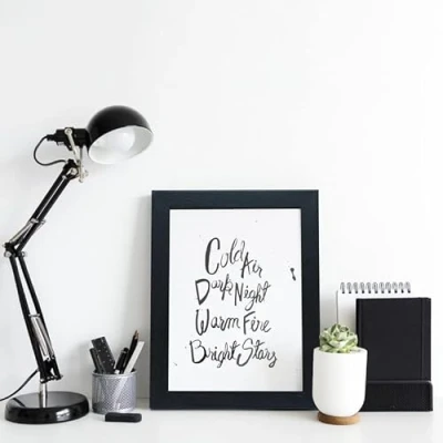 Image of Ulisia Enterprise A3(420x297) mm Black Wooden effect Photo frame, Maxi Poster/Picture frames For wall mount/freestanding (Available in white Oak and Walnut colors)
