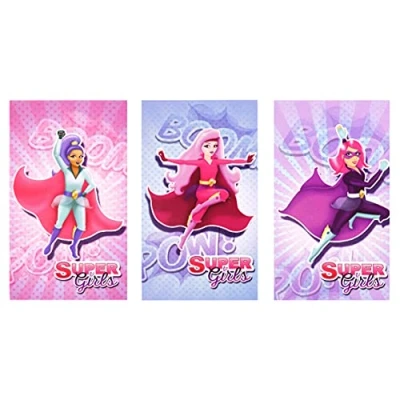 Image of Anila&#039;s Complete Superhero Themed 10 Party Bag Fillers &amp; Favours Assorted Mini Super Girls Notebooks. (Ideal for Children Aged 3 8)