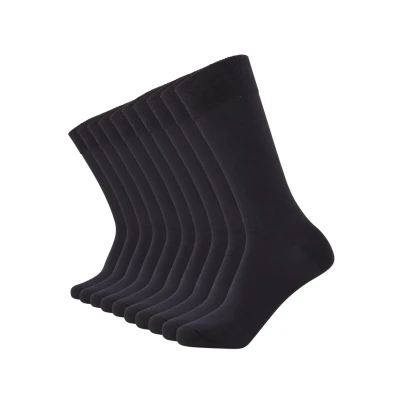 Image of FM London Mens (10 pack) Plain Socks, Navy, 6 11 UK