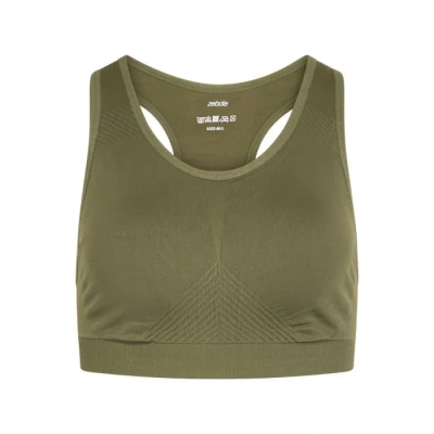Image of ZEBDIA Women&#039;s Seamless Sports Bra Army, M