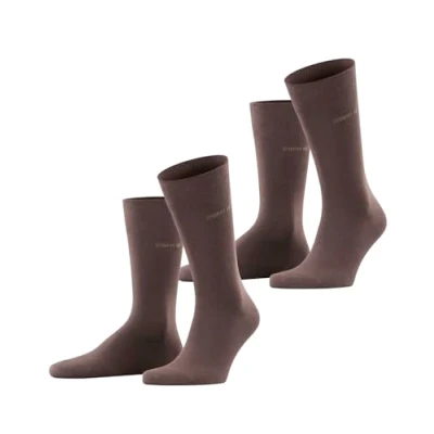 Image of ESPRIT Men&#039;s Basic Uni Multipack M So Cotton Plain 2 Pairs Socks, Brown Dark 5230, 11.5 14