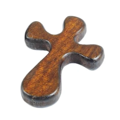 Image of Fhsqwernm Pocket Holding Crosses Handmade Small Wood Comfort Prayer &amp; Meditation Cross Christian Gift For Women Men