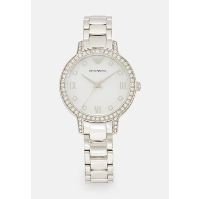 Image of Emporio Armani Watch silvercoloured, Women&#039;s, Size: One Size, Silver coloured