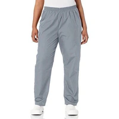 Image of Cherokee Scrub Pants for Women Workwear Originals Pull On Elastic Waist 4200, Grey, XS