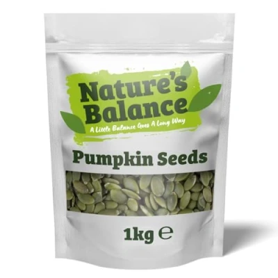 Image of Natures Balance Pumpkin Seeds 1kg Whole Raw to Eat High Fibre Protein…