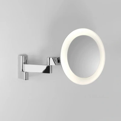 Image of Niimi LED 1 Light Adjustable Illuminated Bathroom Mirror Polished Chrome IP44