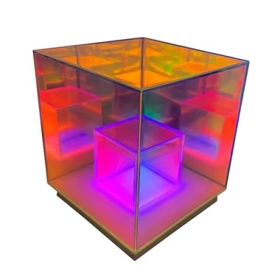 Image of Playlearn Sensory Mood Light LED Infinite Dodecahedron Prism Light, Acrylic Cube with USB Port for Desk Lamp,Prism Lamp,Night Kids Bedroom Living Room Dining