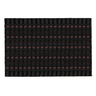 Image of ASTRA Premium Outdoor Poly Brush Mat, Polypropylene Foot Polypropylene, Black/wine red, 40 x 60 cm