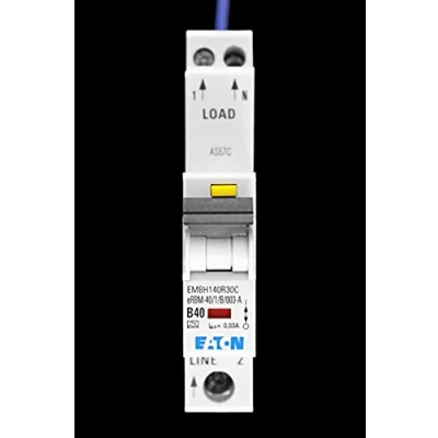 Image of EATON 40 AMP TYPE B 10 KA 30 MA RCBO ERCBO RCD MCB EMBH140R30C ERBM 40/1/B/003