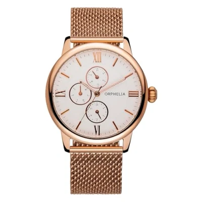 Image of Orphelia Men&#039;s Quartz Watch with Black Dial Analogue Display and Silver Stainless Steel OR22970717