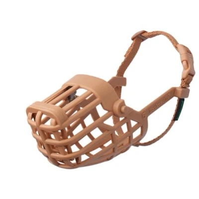 Image of Baskerville Classic Basket Muzzle Dog can Pant and Drink, Prevents Biting Food Waste Scavenging, Strong TPR, Ideal for Longer Nosed Dogs, Breathable Training Medium Dogs (Size 5)