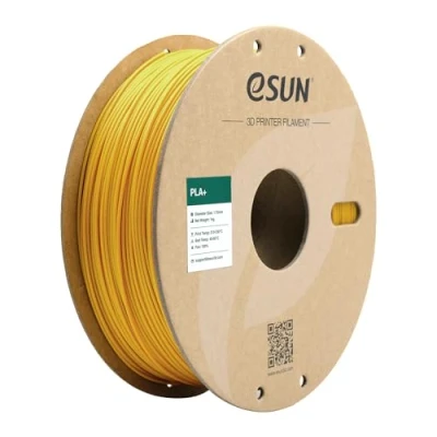 Image of eSUN PLA+ Filament 1.75mm, Enhanced Toughness 3D Printer PLA Plus, Dimensional Accuracy +/ 0.03mm, 1KG Spool (2.2 LBS) Printing for Printers, Dark Yellow