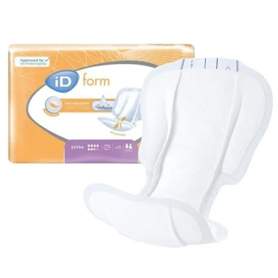 Image of iD Expert Form Disposable Extra Incontinence Pads, Men&#039;s and Women&#039;s, Briefs, Anti Leak Protection, Wetness Indicator, Odour Control, 1900ml, 21 Pads