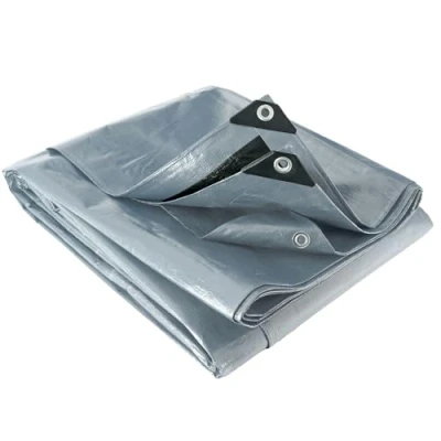 Image of Multi purpose tarpaulin grey and black 200 g/m2 WERKA PRO 3.8 x 4.8 m