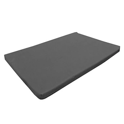 Image of CAROUSEL Medium Waterproof Orthopaedic Rectangle Memory Foam Dog Bed/Travel Mat Grey 82cm x 52cm 5cm