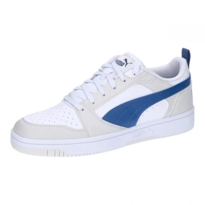 Image of PUMA Unisex Rebound V6 Low Sneaker, Vapor Gray Clyde Royal White, 6.5 UK