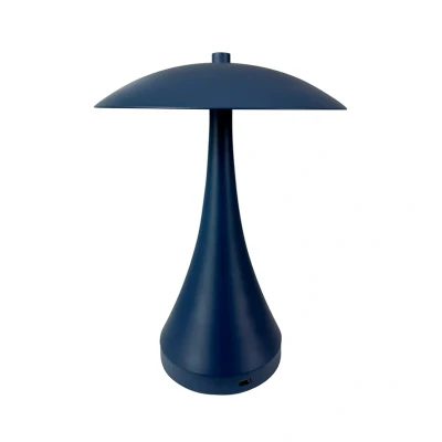 Image of Dyberg Larsen LED table lamp Vienna, blue, height 28 cm