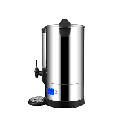 Image of MYLEK Catering Urn, 25L Hot Water Boiler Dispenser, Commercial Digital Urn Kettle, Brews and Mulled Wine Heater Energy Efficient, Stainless Steel, 60 100C Thermostat, Cafe, Office, Home, 25 Litre