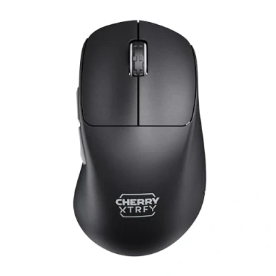 Image of CHERRY XTRFY M64 PRO WIRELESS, Ultra Fast Wireless Gaming Mouse, 2.4 GHz RF, Optimised for esports, 8K Ergonomic Shape with Flat Front, Black