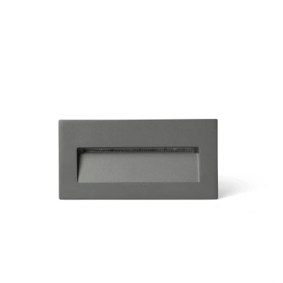 Image of Mani Outdoor Recessed Wall Lamp Dark Grey IP65 2200/ 2700/ 3200/ 4000K
