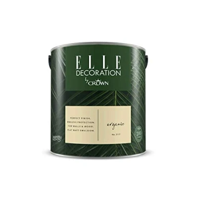 Image of ELLE Decoration by CROWN 2.5L Flat MATT Emulsion Paint Organic No 305