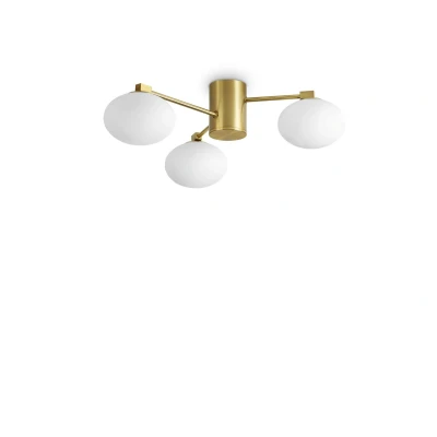 Image of Hermes 3 Light 60cm Globe Ceiling Brass