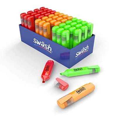 Image of Swash HLP48T Premium Highlighter Pens 48 Pieces, Traffic Light