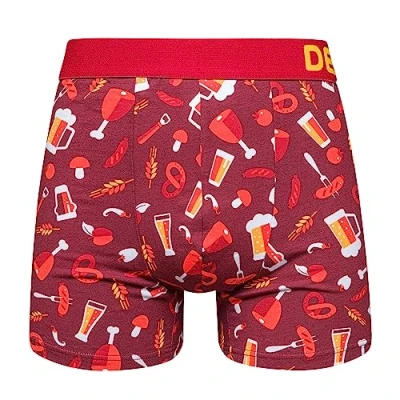 Image of Dedoles Men&#039;s &amp; Boys&#039; Boxers Underwear Boxer Shorts Cotton Trunks Funny Designs Astronaut Hamster Games Books Gift for Him, Design: Beer Feast, Colour: Orange, Size: L