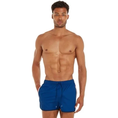 Image of Tommy Hilfiger Men&#039;s Runner Um0um03217 Runner, Blue (Anchor Blue), XXL