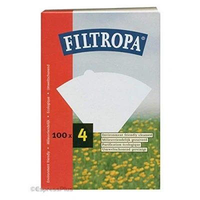 Image of 3 X Filtropa Bleached Coffee Papers Size Four, Pack of 100 Filters
