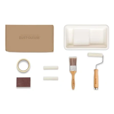 Image of Rust Oleum Ready to Roll Eco Paint Kit (Small) Radiator Satin Fiery Shades