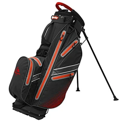 Image of Longridge Waterproof Golf Stand Bag Black/Red,