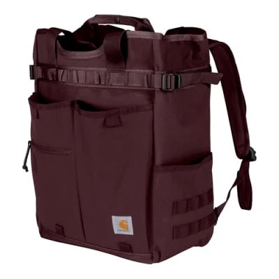 Image of Carhartt Unisex&#039;s 28l Nylon Cinch top Convertible Tote Backpack, Durable Pack with Laptop Sleeve, Port, One Size