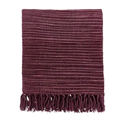 Image of Morris &amp; Co Seasons by May Woven Throw 150 x 200cm Aubergine