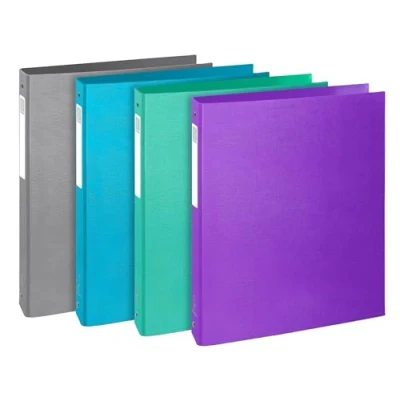 Image of Exacompta Teksto Ring Binder 30mm 2 A4 Assorted (Pack 10) 54650E