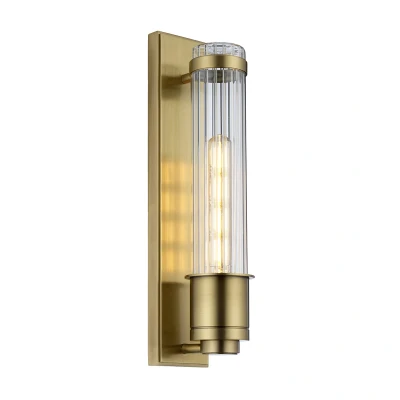 Image of Wellington 1 Light Wall Aged Brass IP44