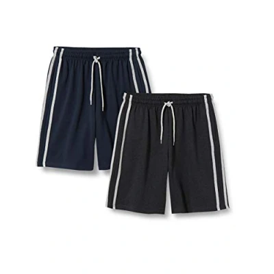 Image of FM London Men&#039;s 2 Pack Loungewear Shorts, Navy + Charcoal, M