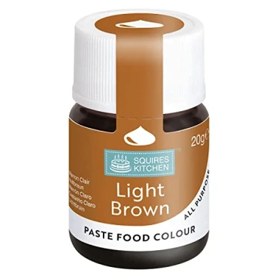 Image of Squires Kitchen Light Brown Food Colouring Paste, Concentrated Colour for Use with Sugarpaste, Icing, Fondant, Modelling Pastes, Buttercream, Royal Cake Mixes and More 20g