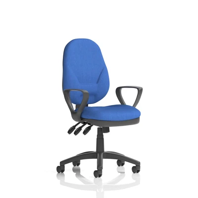 Image of Eclipse Plus Extra Large Lever Task Operator Chair with Loop Arms Blue