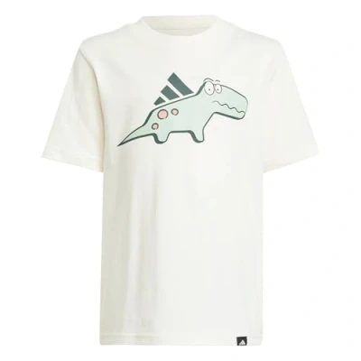 Image of adidas Unisex Kids Little ADIRAPTOR Graphic T Shirt, Silver Green, 6 7 Years