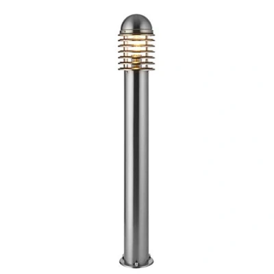 Image of National Lighting Louvre IP44 Rated Louvred Bollard Light 1000mm Outdoor Garden Patio Porch Driveway Lights Stainless Steel Lamp Post 9W 240V LED ES E27 (Not Included)
